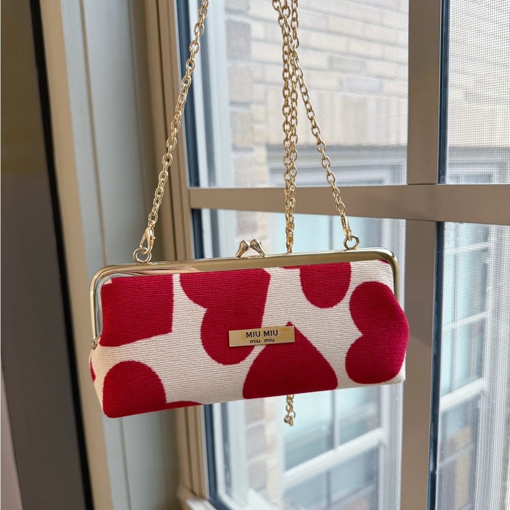 Miu Miu Parfums VIP Clutch Cosmetic Hearts Bag